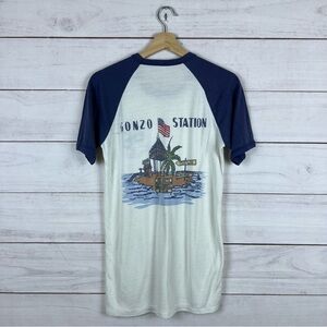 Vintage 1980 USS Nimitz Indian Ocean US Navy T-Shirt fits Medium